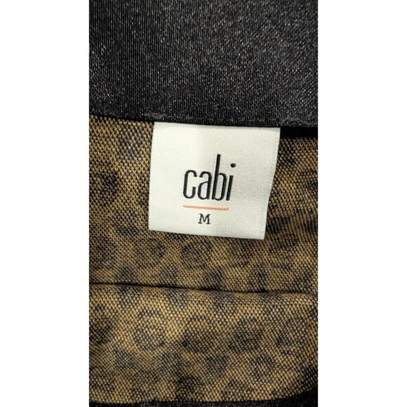 Cabi Mini Skirt Geometric Gold Black Pattern Womens Medium - Picture 3 of 5